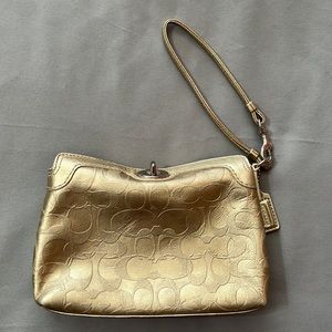 Leather Coach clutch